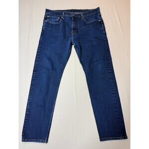 Mens Levi’s 502 Regular Taper 36x32 Dark Wash Denim Jeans